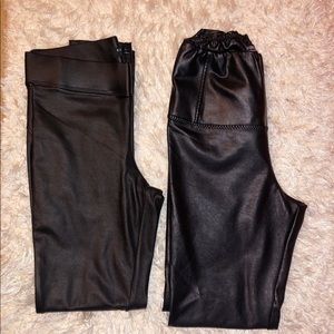 Faux leather leggings never worn/ no tags
